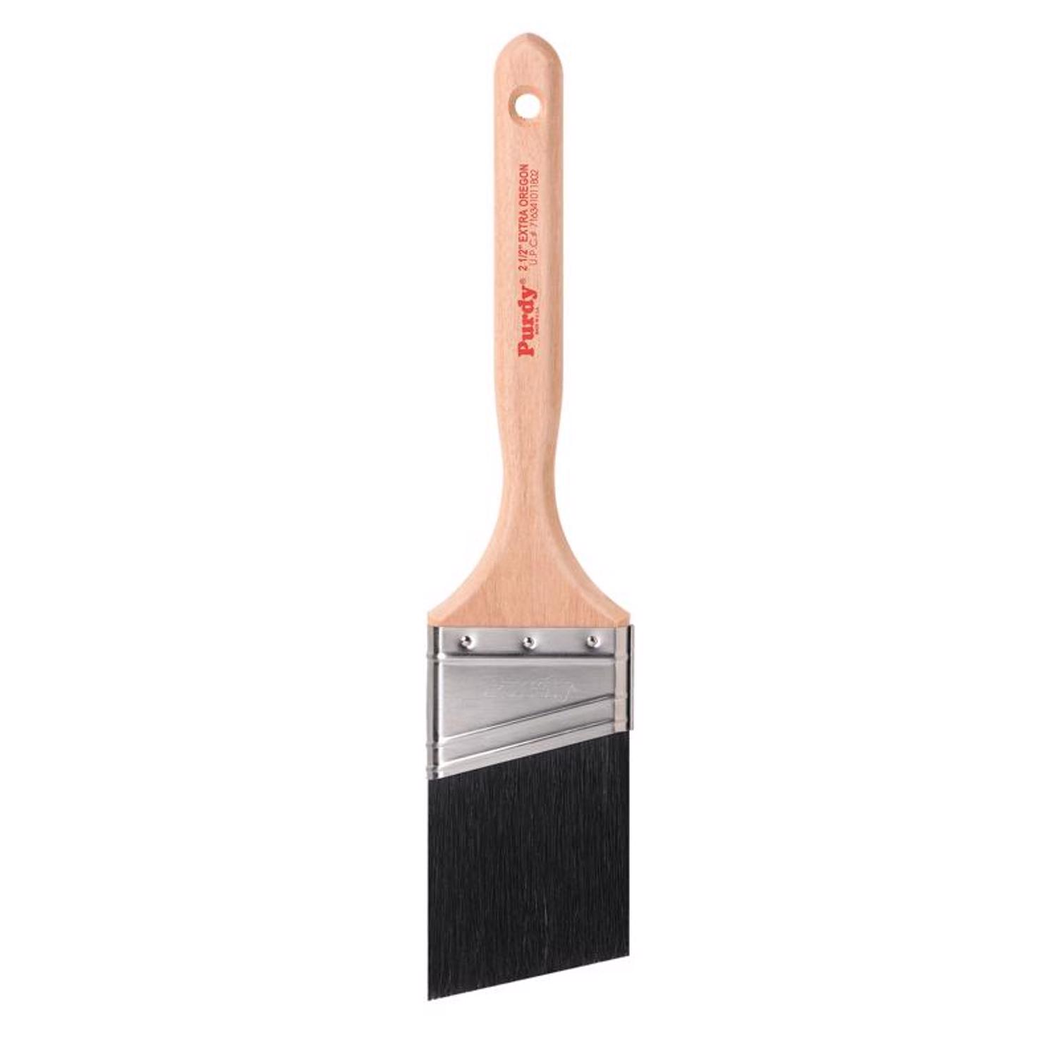 Purdy Black Bristle Extra Oregon 2-1/2 in. Medium Stiff Angle Trim Paint Brush