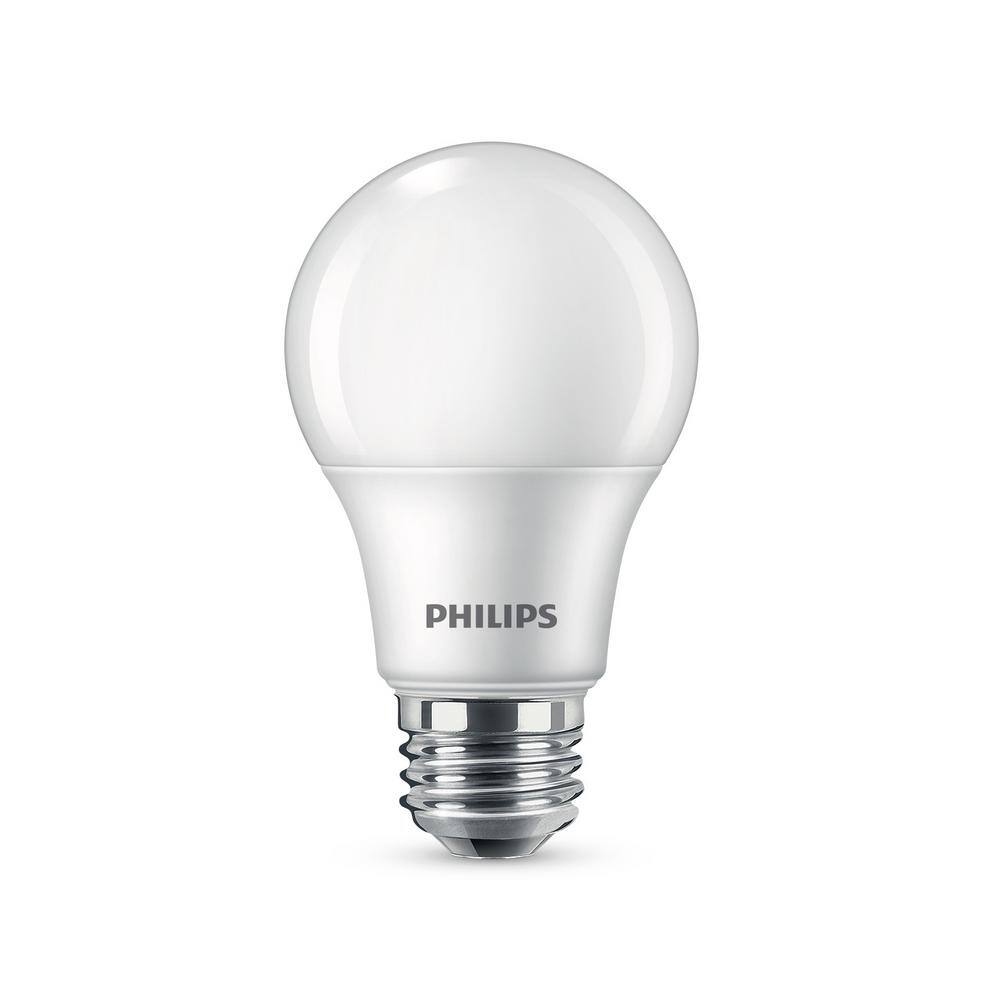 Philips 40-Watt Equivalent A19 Non-Dimmable E26 LED Light Bulb Daylight 5000K (4-Pack) 565358