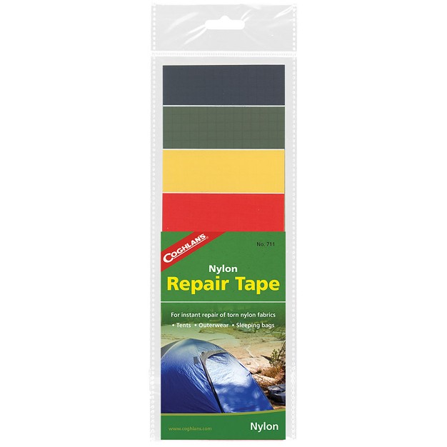 Coghlan x27 s Nylon Repair Tape 4 Pieces Rip stop Adhesive Kit Camping Tent Jacket