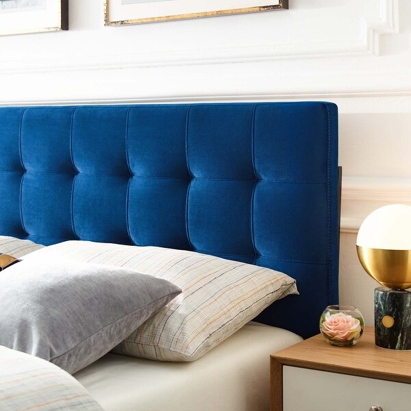 Emily Twin Biscuit Tufted Performance Velvet Headboard - - 28502629