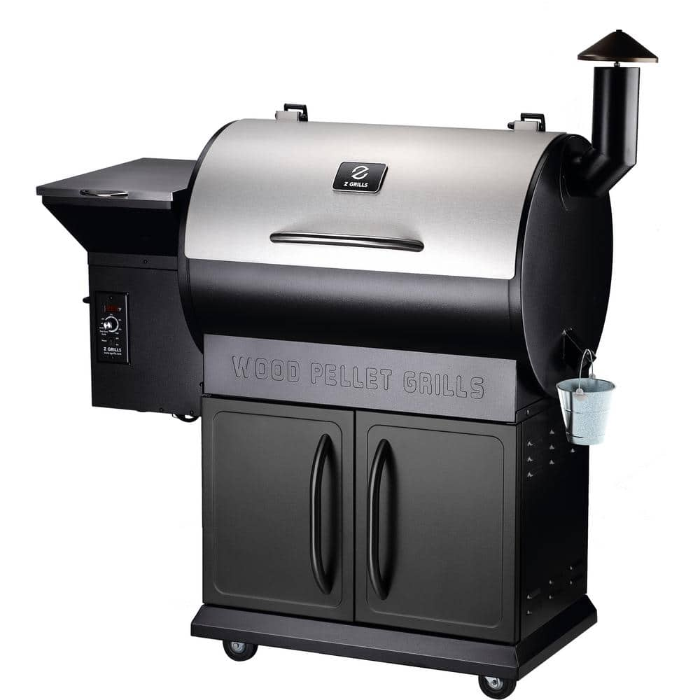 Z GRILLS 694 sq. in. Pellet Grill and Smoker, Stainless Steel ZPG-700E