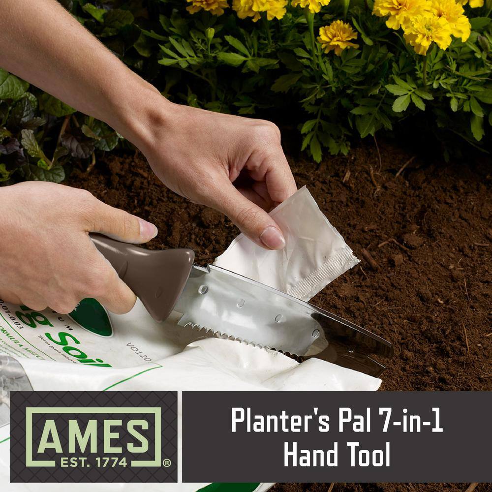 Ames 5-Piece Digging Transferring and Cultivating Garden Tool Set with Rolling Cart 10000-03450