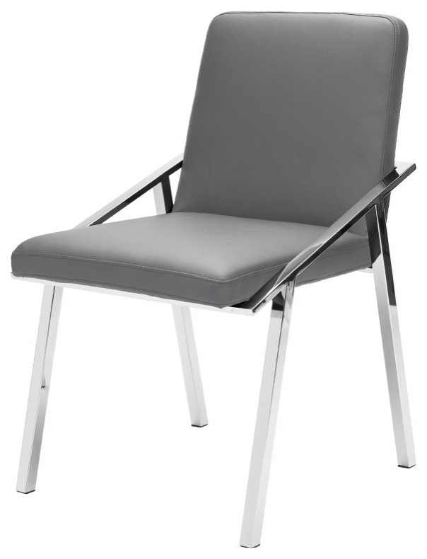 Nika Grey Naugahyde Dining Chair   Contemporary   Dining Chairs   by Beyond Design  ampMore  Houzz