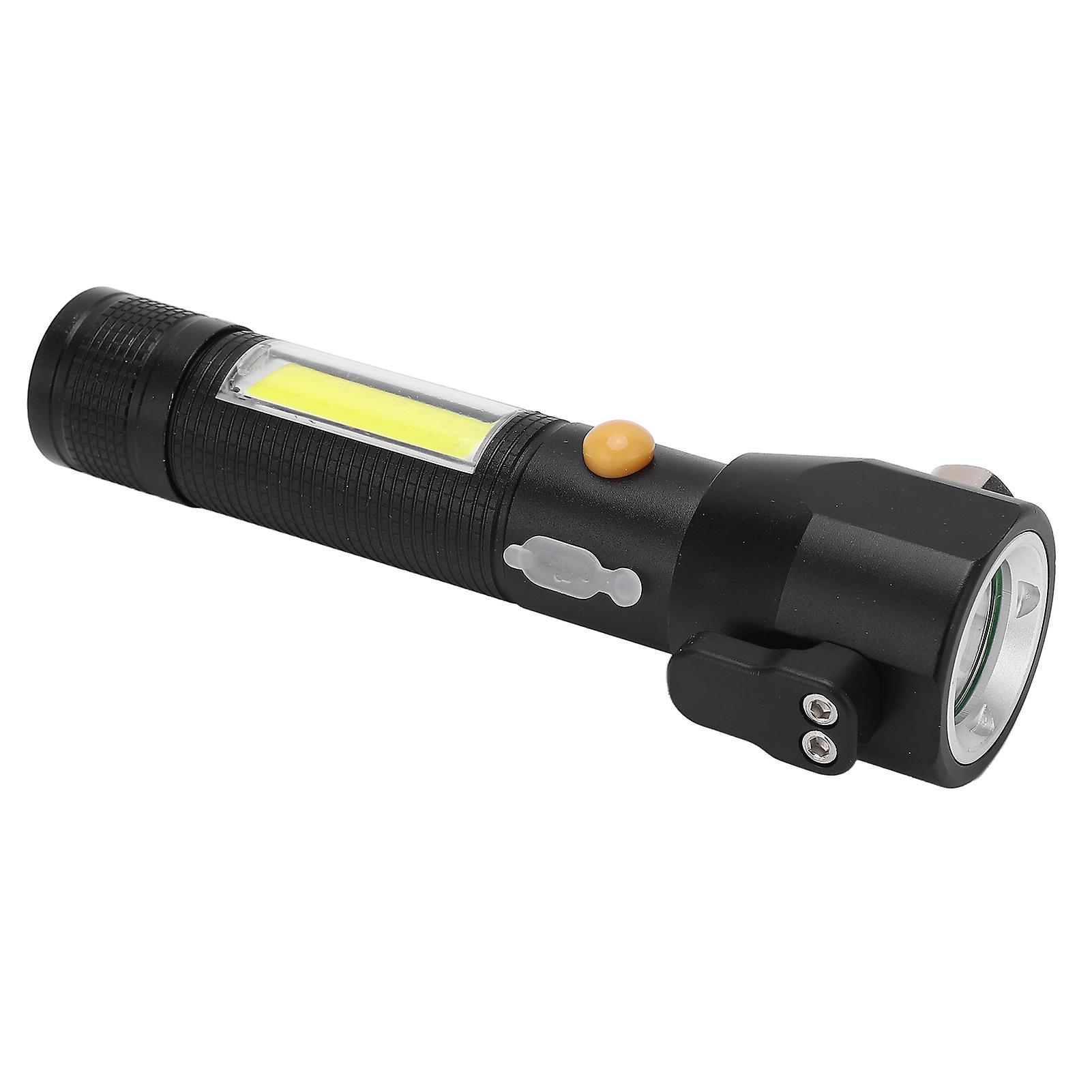 Flashlights Waterproof Usb Rechargeable Aluminum Alloy Appearance 4 Levels Dimming Portable Camping Illumination Tool