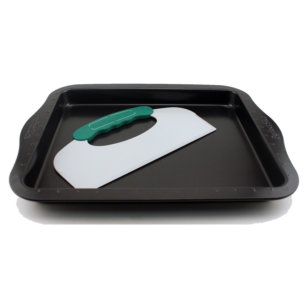 Perfect Slice Black Carbon Steel Cookie Sheet with Tool