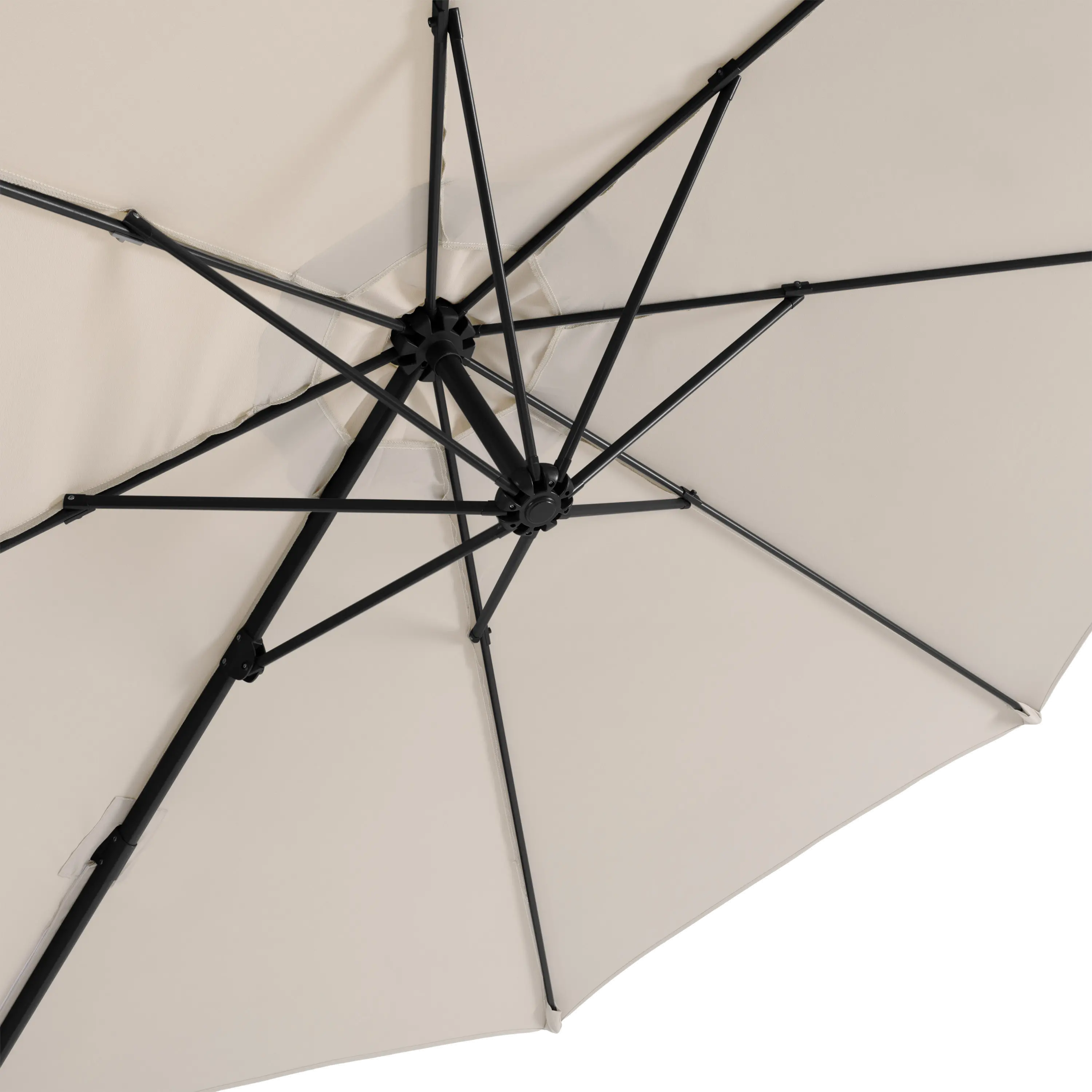 Off White Offset Tilting Patio Umbrella