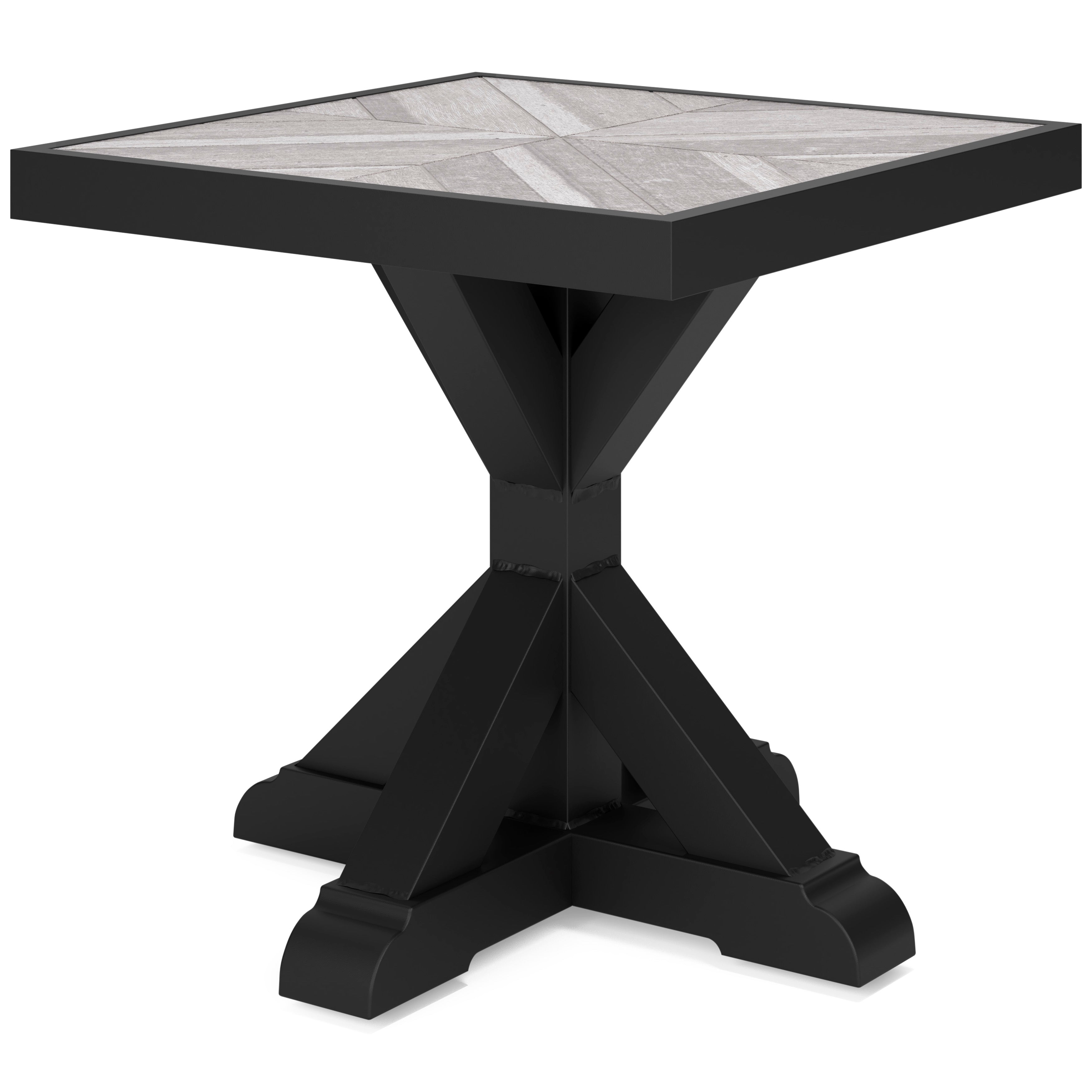 Fire Island Black Outdoor 22 Square End Table