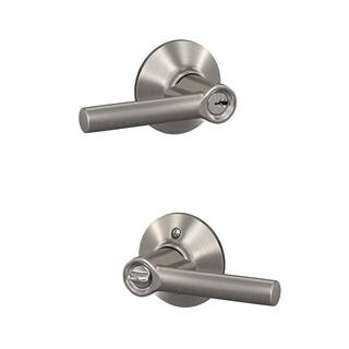 Schlage Broadway Satin Nickel Keyed Entry Door Handle F51A BRW 619