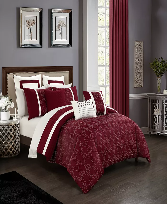 Chic Home Arlow 8 Piece Comforter Set， Queen