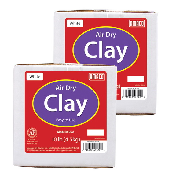 AMACO AMA46302B 2 White Air Dry Clay (2 EA)