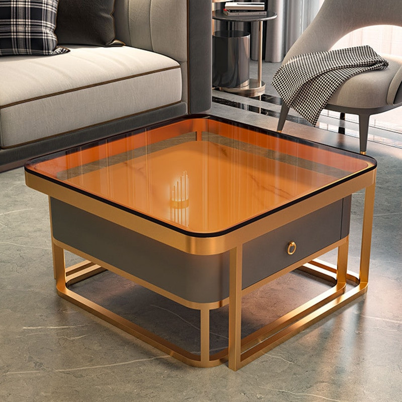 Gold/Black Nordic Coffee Table For Living Room   Modern   Coffee Table Sets   by Miron Demid LLC  Houzz