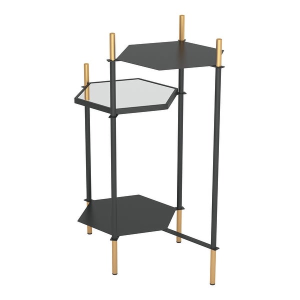 William Side Table Gold and Black