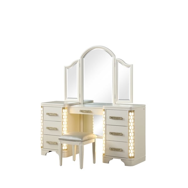 Jasmine Queen 4 Pc with LED in Beige - - 37986060