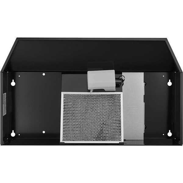 30-inch Under-Cabinet Convertible Range Hood with 2-Speed Exhaust Fan and Light， Black