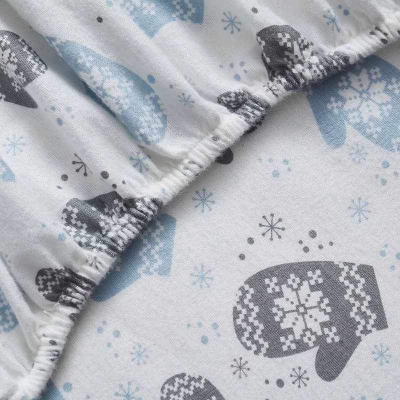 Bearpaw Mittens Triple Brushed Cotton Flannel Sheet Set with Pillowcases