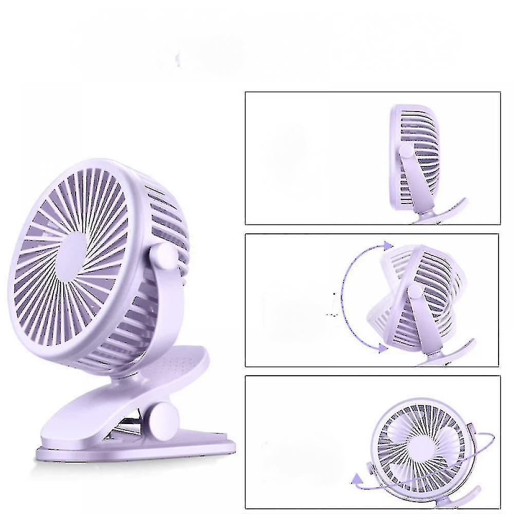 Portable Mini Desk Fan， 3-speed Usb Personal Cooling Fan With 360 Rotation， Usb Cable And Battery For Home， Office， Gym， Fishing， Camping -pink