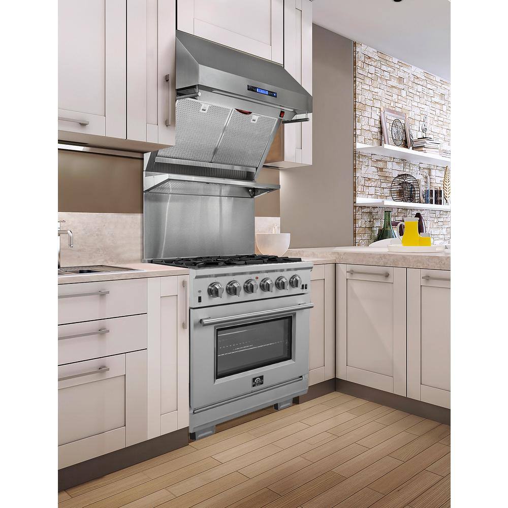 Forno Capriasca 30 in. 4.32 cu. ft. Gas Range with 5 Gas Burners Oven in Stainless Steel FFSGS6260-30