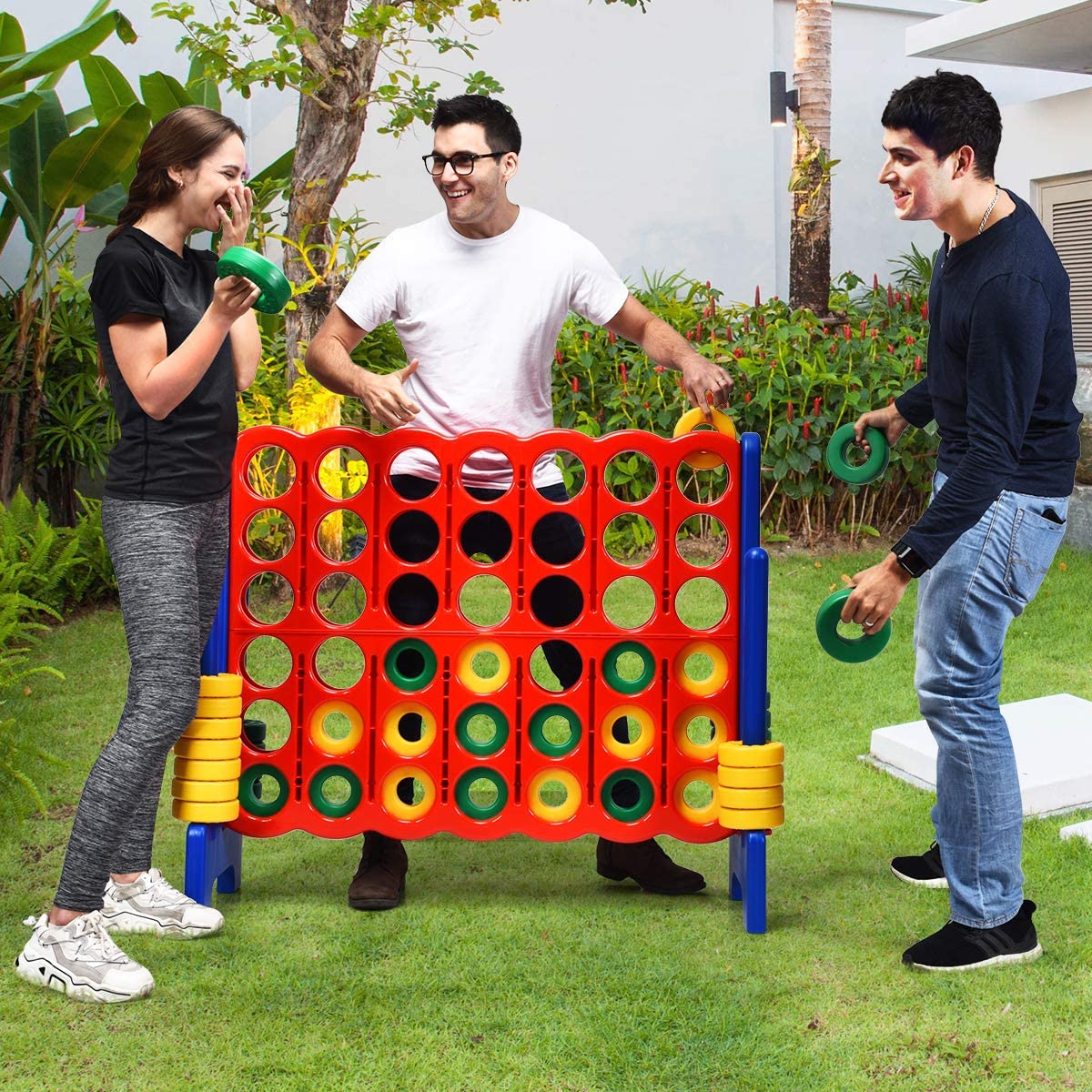 Costzon Giant 4-in-A-Row, Jumbo 4-to-Score Giant Games for Kids & Adults, With Carrying Bag