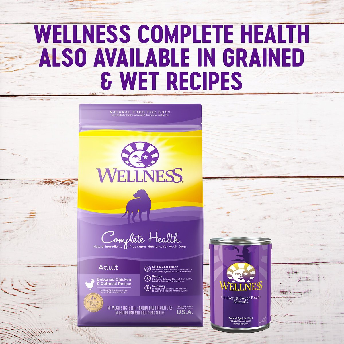 Wellness Grain-Free Complete Health Adult Deboned Chicken and Chicken Meal Recipe Dry Dog Food