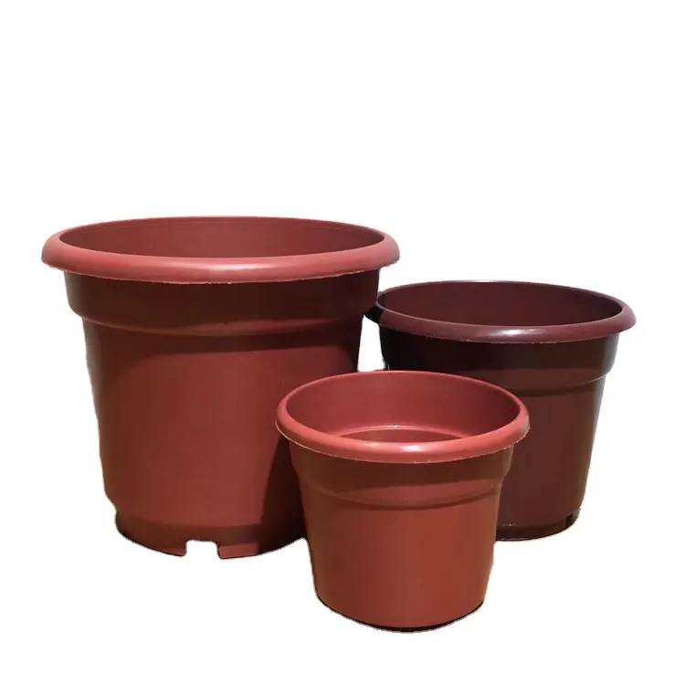 Yicai Artificial Planters Brown Color Plastic Flowerpot Garden Supplies Face Plant Flower Pot Used with Flower/green Plant 2 5mm