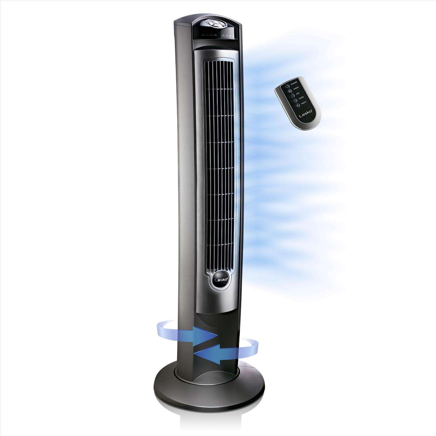 Lasko Wind Curve 41.8 in. H 3 speed Oscillating Tower Fan