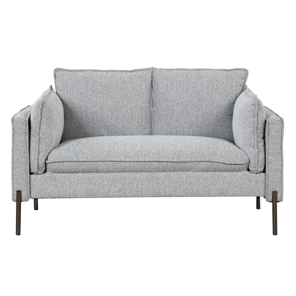 2 Piece Sofa Sets Modern Linen Fabric Upholstered  Loveseat and 3 Seat Couch Set Furniture with USB Charging Ports (2+3 seat)