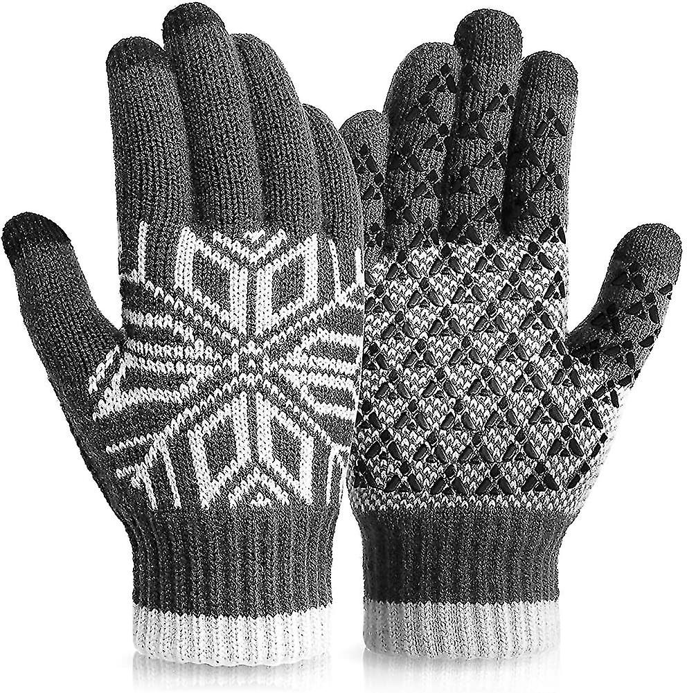 Winter Gloves Business Leisure Touch Screen Gloves For Men Women Soft Wool Lining Elastic