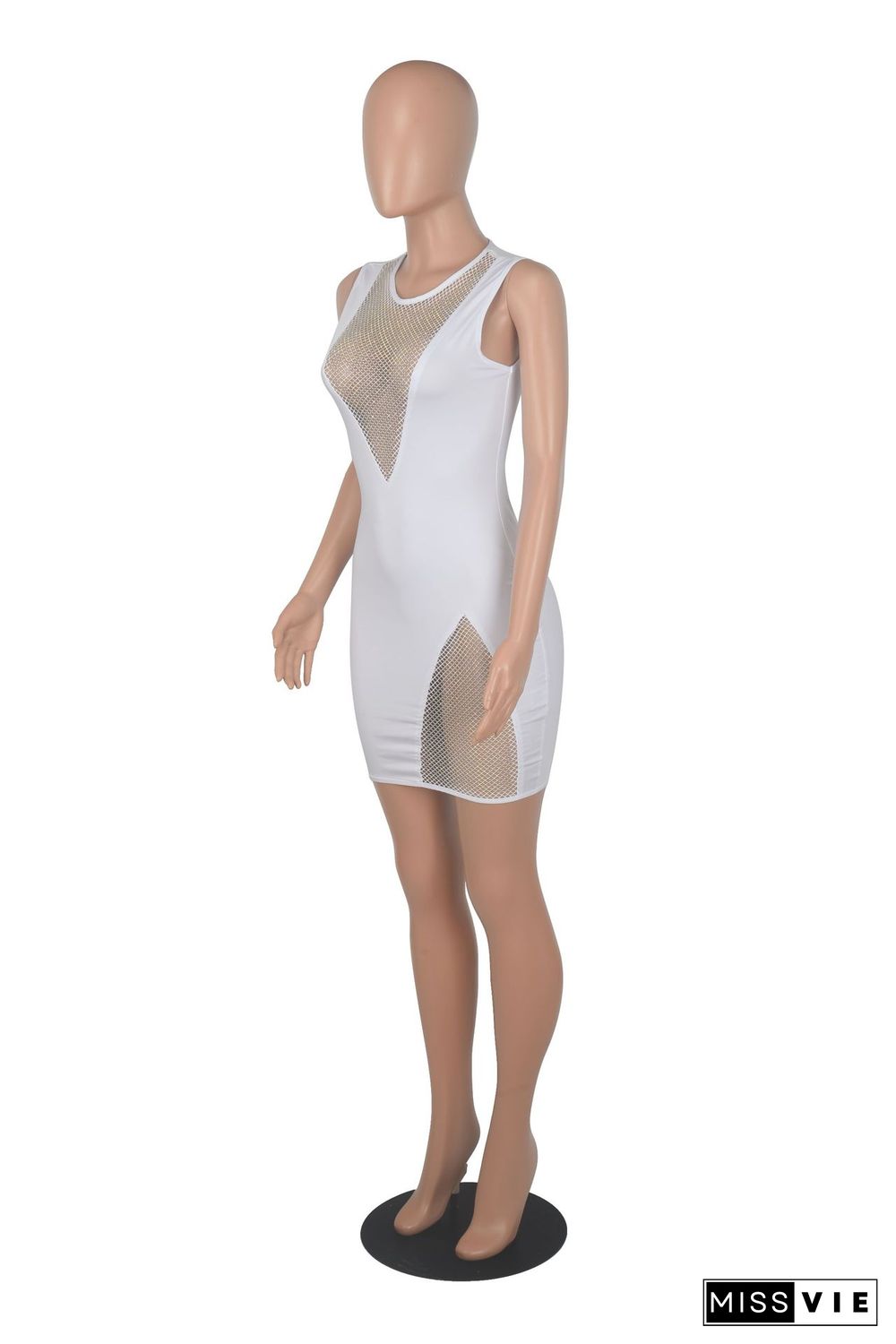 Sleeveless Hot Drill Bodycon Dress