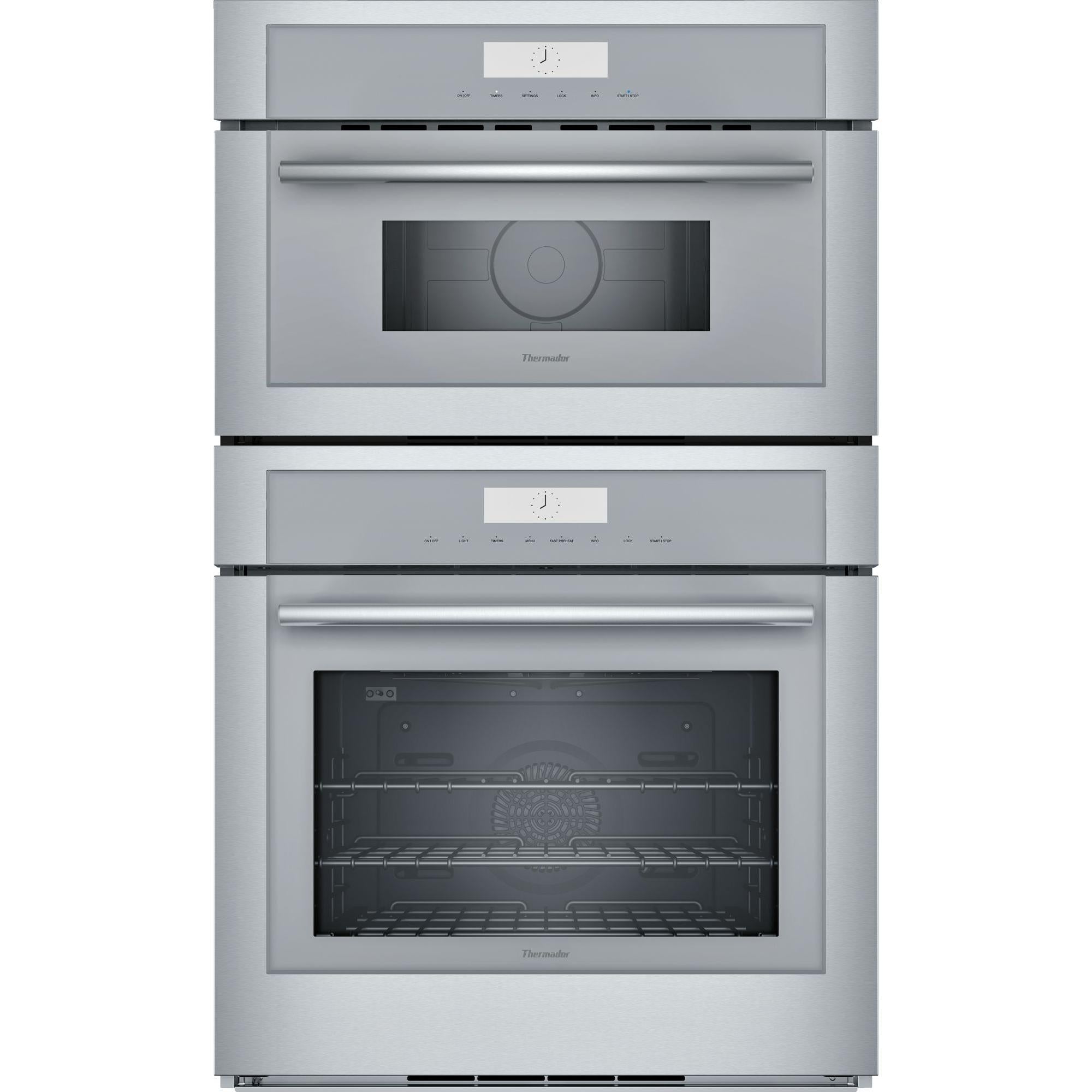 Thermador 30-inch,  6.1 cu.ft. Built-in Combination Wall Oven with Microwave MEM301WS