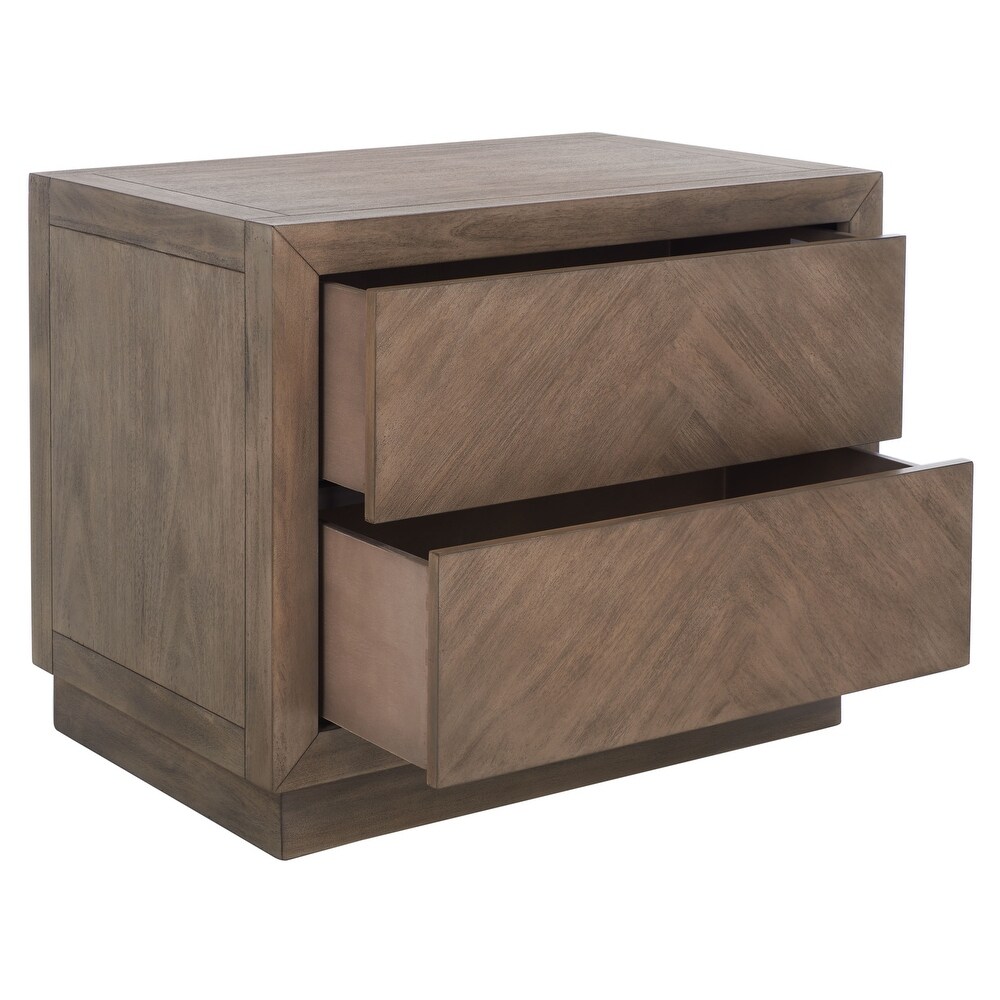 SAFAVIEH Couture Steve 2 Drawer Wood Nightstand