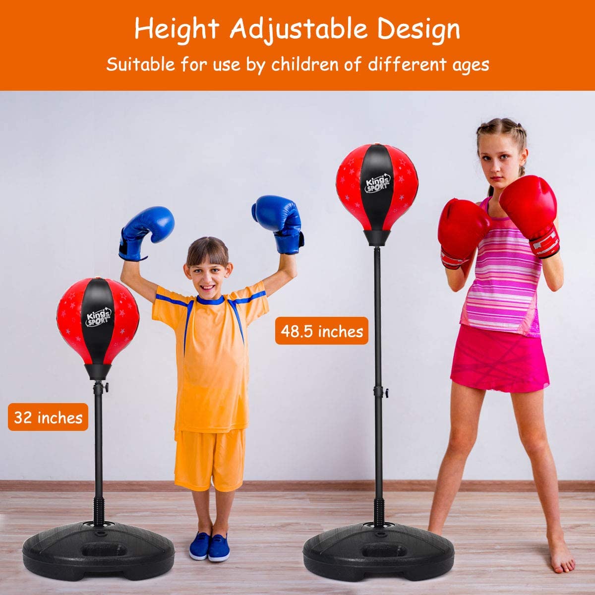 Costzon Kids Boxing Set, Height Adjustable Punching Ball Stand (Kids)