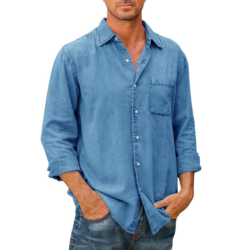 Mens Long Sleeve Button Down Shirt