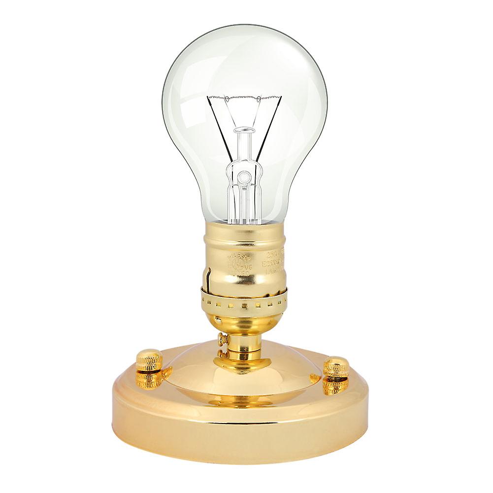 E26/e27 Vintage Industrial Ceiling/wall Light Base Holder Pendant Bulb Lamp Screw Socket Gold