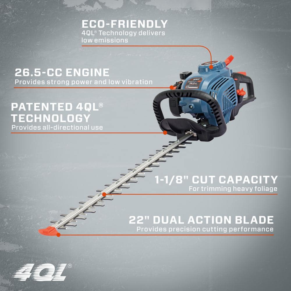 Senix 265 cc Gas 4 Stroke Hedge Trimmer with a 22 in Bar