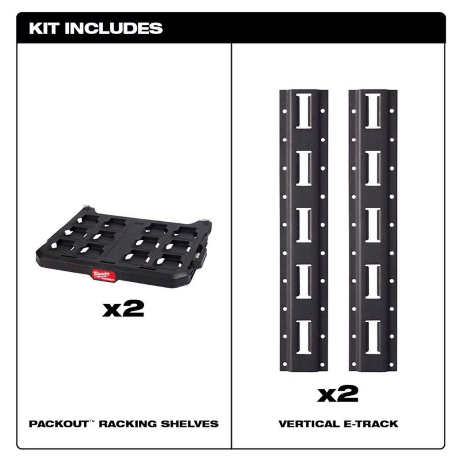 MW Packout 20 in. H X 21.5 in. W X 17.6 in. D Black Metal Shelf Kit