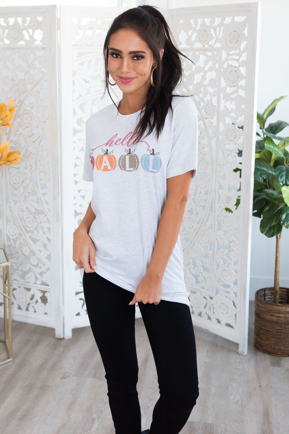 Hello Fall Modest Tee