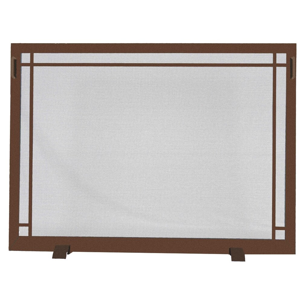Design Specialties Craftsman Solar Bronze Fireplace Screen 38 X 26