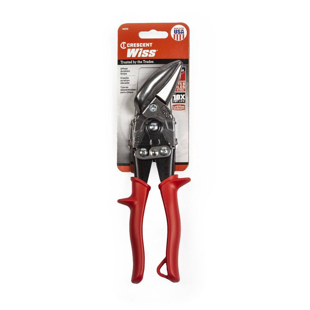 Wiss 9-14 in. Compound Action Offset Straight and Left Cut Aviation Snips M6R