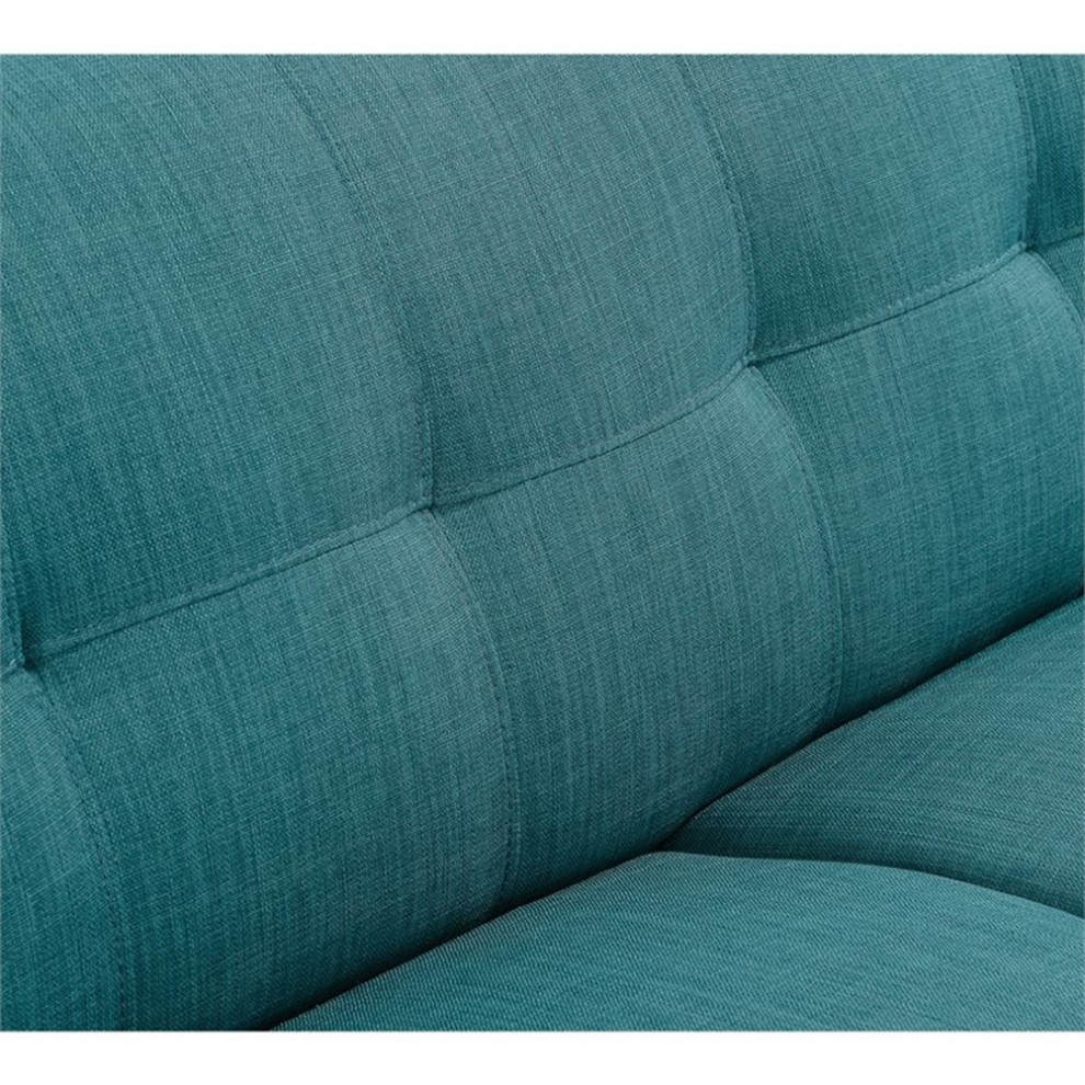 Picket House Furnishings Hailey Accent Chair in Teal   Midcentury   Armchairs And Accent Chairs   by Homesquare  Houzz