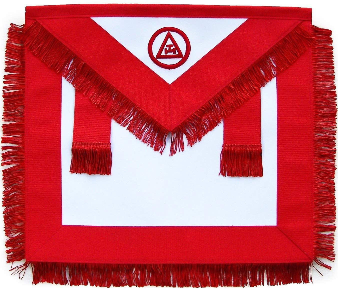 Masonic royal arch member ram apron with fringe