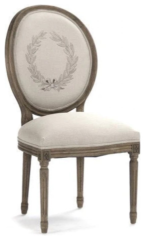 Chezare Medallion Side Chair Recycled Oak   French Country   Dining Chairs   by Rustic Home Furniture Deco  Houzz