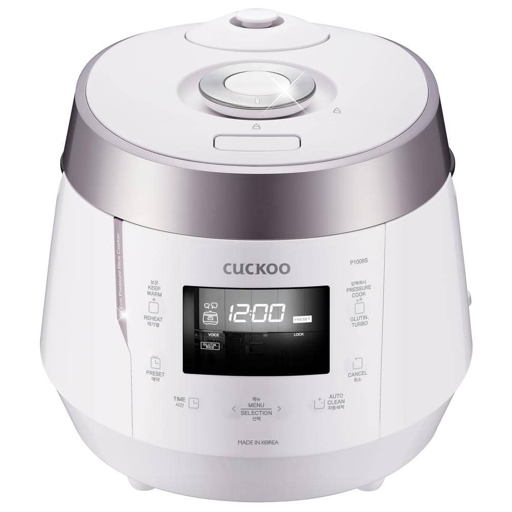 Cuckoo 10-Cup High Pressure Rice Cooker in White CRP-P1009SW