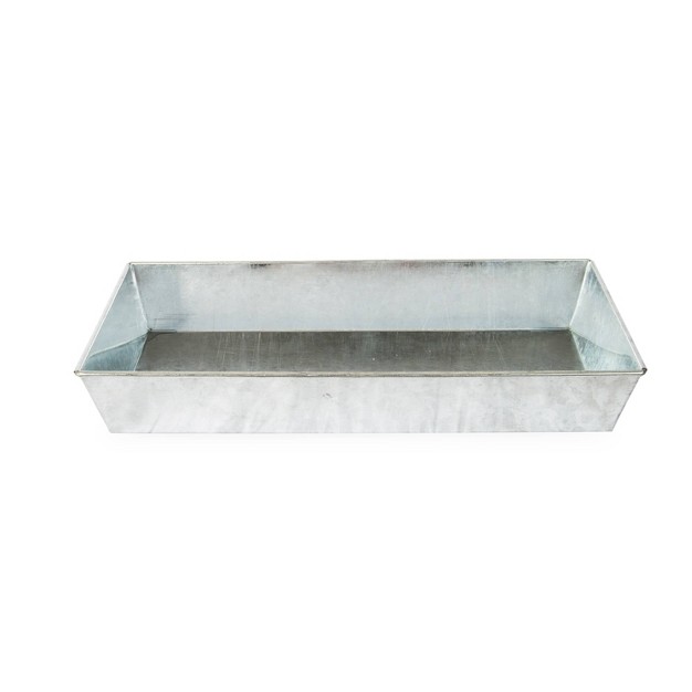 X 3 quot Versatile Galvanized Steel Tray Antique Silver Finish