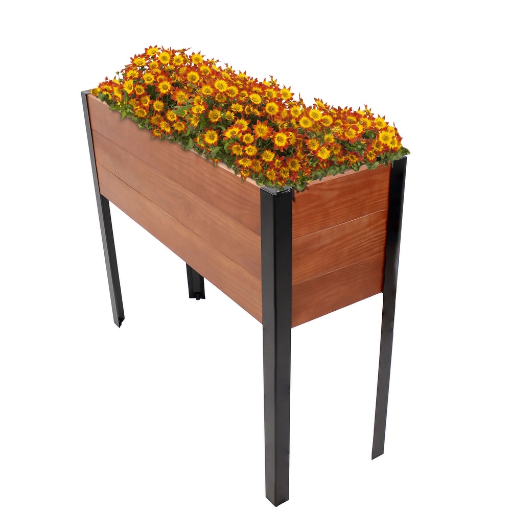 Acacia Wood Raised Garden Bed with Legs   31\