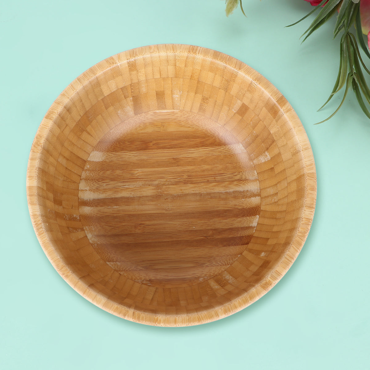 Etereauty Bowl Bowls Serving Salad Wood Fruits Salads Large Rim Decorative Individual Retro Mixinground Storage Single Snacks