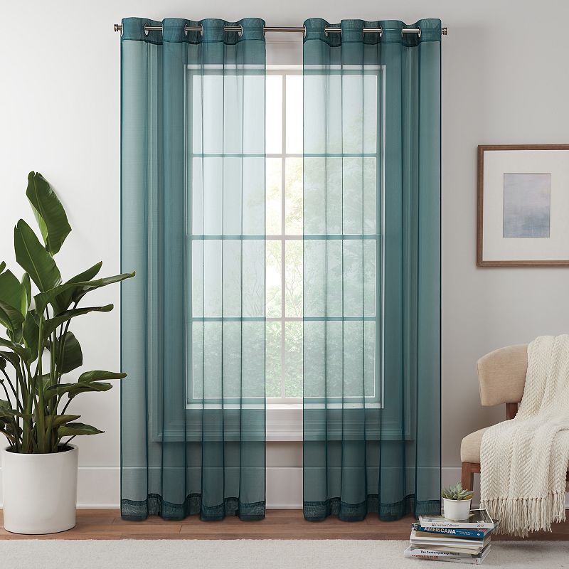 eclipse Livia Sheer Voile Grommet Window Curtain Panel