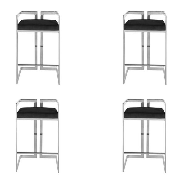 Harvey Stool with Black Seat (set of 4) - 34.25