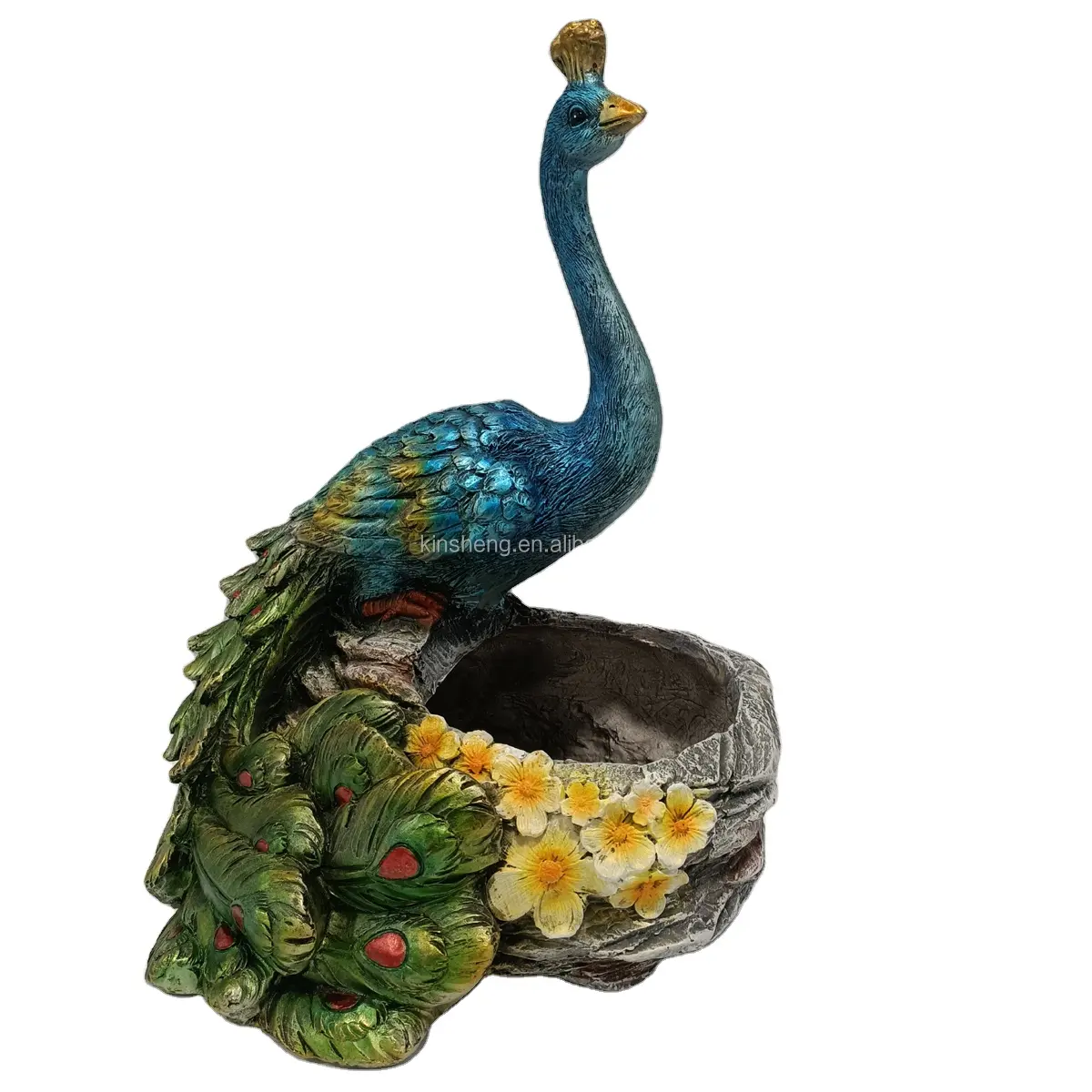 New Design Outdoor Peacock Garden Decoration Supplies Flower Pot Ceramic Garden Pots