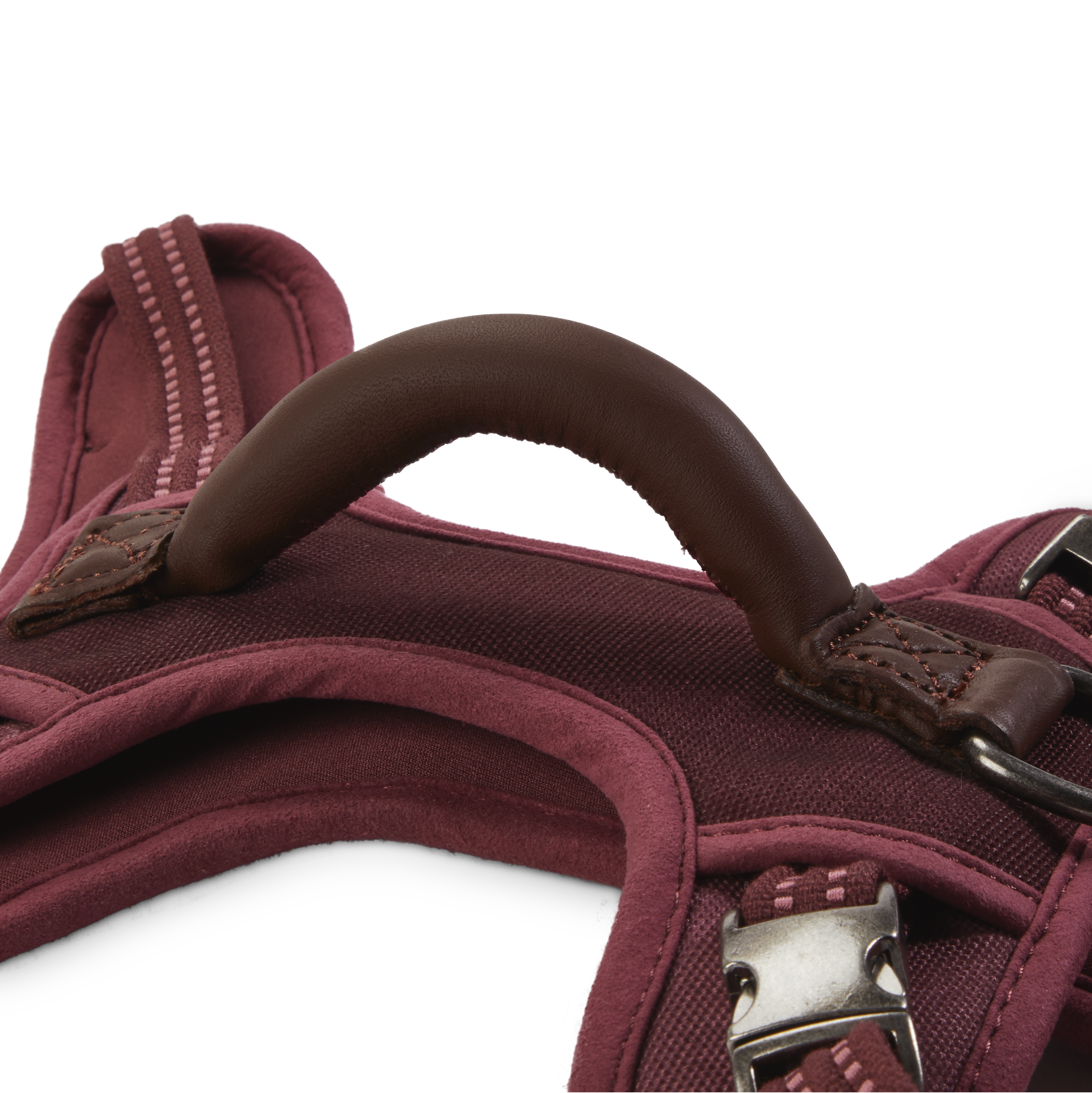 Reddy Burgundy Canvas Dog Harness， Medium