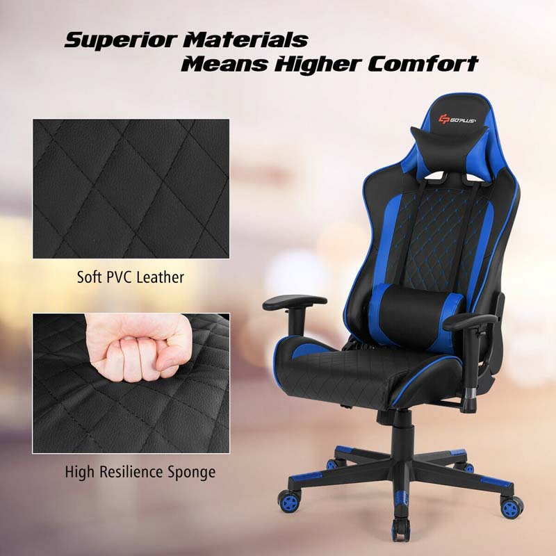 Massage Gaming Chair Recliner, Ergonomic High Back Full Adjustable Gamer Racing Chair Swivel Office Chair with Lumbar Support & Headrest